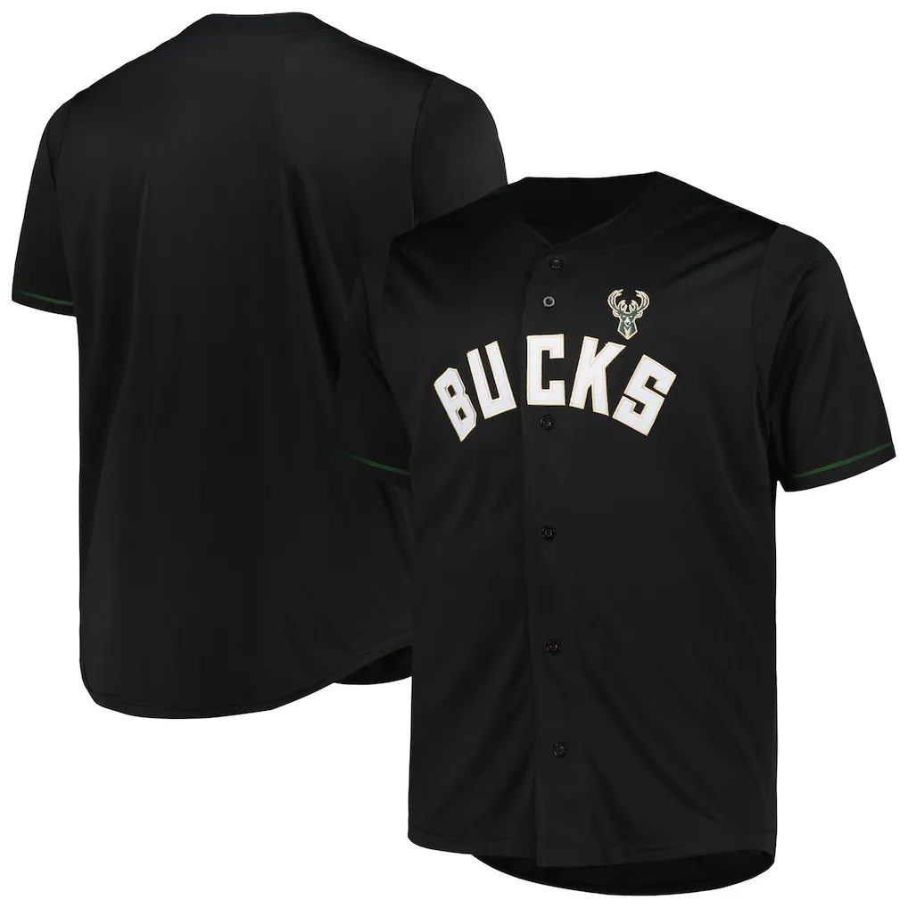 Blackjersey M.Bucks Profile Black Big & Tall Pop Jerseys