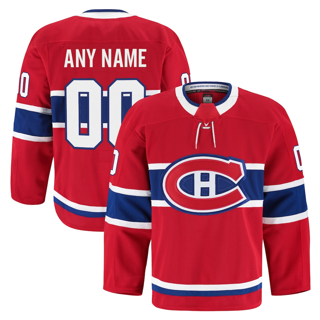 Blackjersey Custom M.Canadiens Red Home Authentic Pro Jerseys