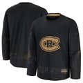 Blackjersey M.Canadiens Black 2024 Military Appreciation Practice Jerseys