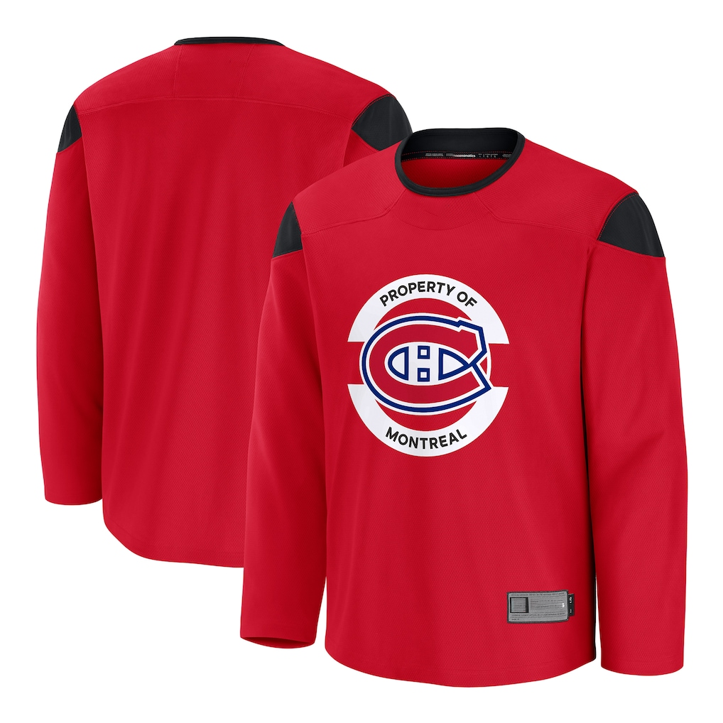 Blackjersey M.Canadiens Red Practice Jerseys