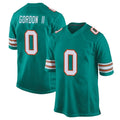 Blackjersey M.Dolphins #0 Ollie Gordon II Player Aqua Alternate Home Game Stitched Jerseys