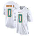Blackjersey M.Dolphins #0 Ollie Gordon II Player White Fashion Home Game Stitched Jerseys