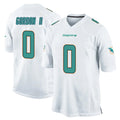 Blackjersey M.Dolphins #0 Ollie Gordon II Player White Home Game Stitched Jerseys