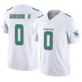 Blackjersey M.Dolphins #0 Ollie Gordon II Player White Limited Vapor F.U.S.E. Home Game Stitched Jerseys