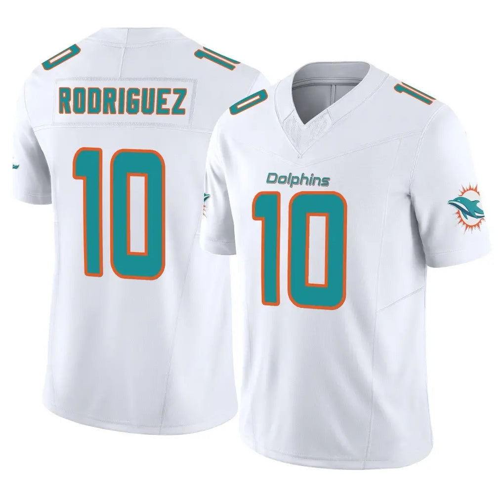 Blackjersey M.Dolphins #10 Jacob Rodriguez Player White Limited Vapor F.U.S.E. Home Game Stitched Jerseys