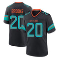 Blackjersey M.Dolphins #20 Jordyn Brooks Player Black Pitch Rivalries Collection Home Game Stitched Jerseys