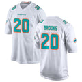 Blackjersey M.Dolphins #20 Jordyn Brooks Player White Home Game Stitched Jerseys