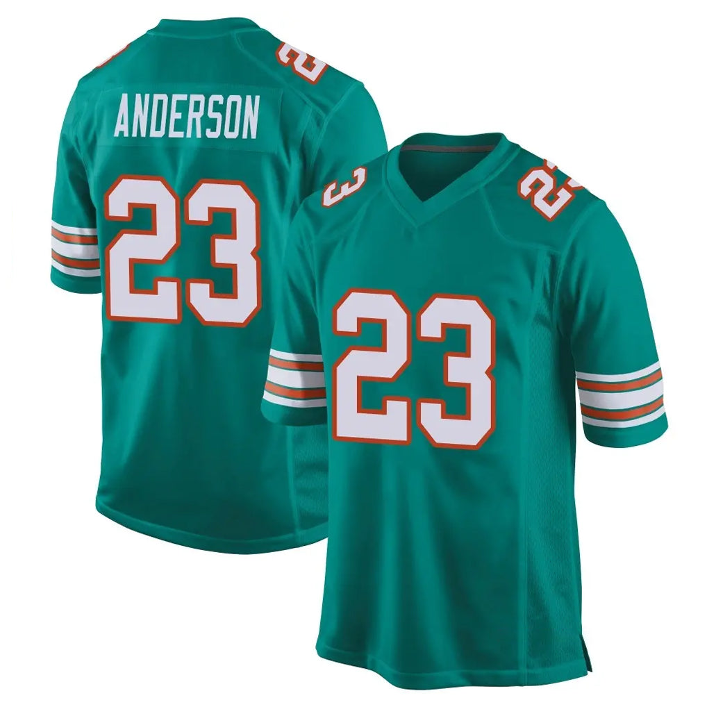 Blackjersey M.Dolphins #23 Zayne Anderson Player Aqua Alternate Home Game Stitched Jerseys
