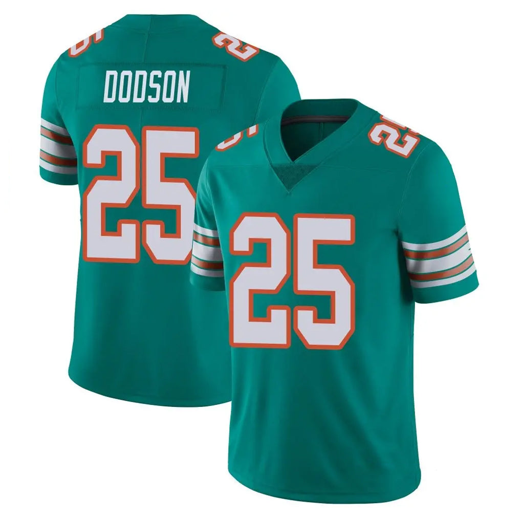 Blackjersey M.Dolphins #25 Tyrel Dodson Player Aqua Limited Alternate Vapor Untouchable Home Game Stitched Jerseys