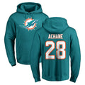 Blackjersey M.Dolphins #28 De'Von Achane Player Aqua LOGO Pullover Hoodies Limited Stitched Jerseys