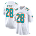 Blackjersey M.Dolphins #28 De'Von Achane Player White Limited Home Game Stitched Jerseys