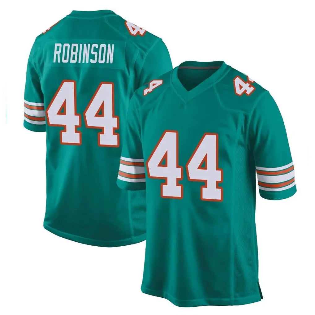 Blackjersey M.Dolphins #44 Chop Robinson Player Aqua Alternate Home Game Stitched Jerseys