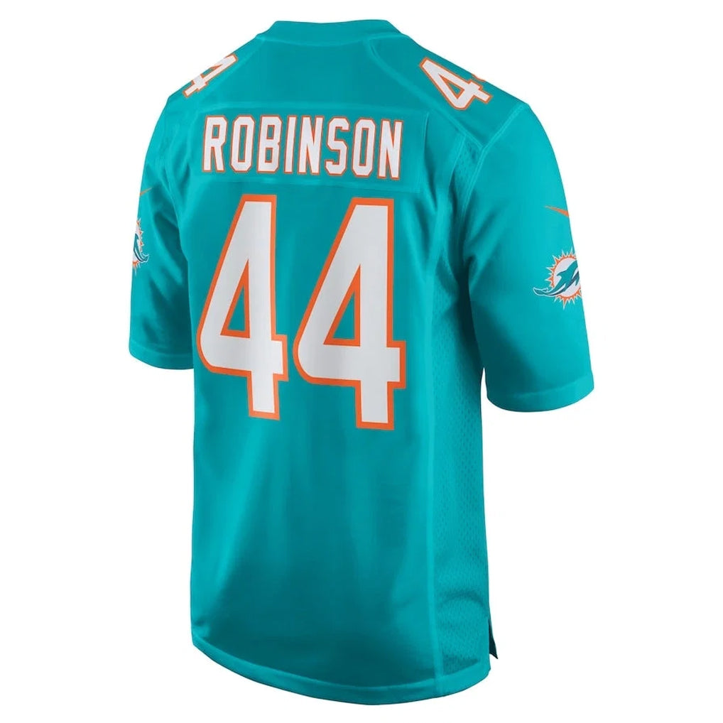 Blackjersey M.Dolphins #44 Chop Robinson Player Aqua Home Game Stitched Jerseys