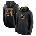 Blackjersey M.Dolphins #44 Chop Robinson Player Black Salute to Service Hoodies Limited Game Stitched Jerseys