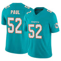 Blackjersey M.Dolphins #52 Patrick Paul Player Aqua Limited Vapor F.U.S.E. Home Game Stitched Jerseys