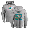 Blackjersey M.Dolphins #52 Patrick Paul Player Gray LOGO Pullover Hoodies Limited Stitched Jerseys