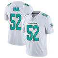 Blackjersey M.Dolphins #52 Patrick Paul Player White Limited Vapor Untouchable Home Game Stitched Jerseys