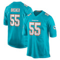 Blackjersey M.Dolphins #55 Aaron Brewer Player Aqua Home Game Stitched Jerseys