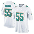 Blackjersey M.Dolphins #55 Aaron Brewer Player White Limited Home Game Stitched Jerseys