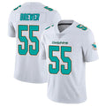 Blackjersey M.Dolphins #55 Aaron Brewer Player White Limited Vapor Untouchable Home Game Stitched Jerseys