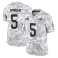 Blackjersey M.Dolphins #5 Jaylen Wright Player Arctic Camo Salute To Service Limited Game Stitched Jerseys