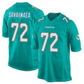 Blackjersey M.Dolphins #72 Jonah Savaiinaea Player Aqua Team Color Home Game Stitched Jerseys