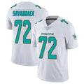 Blackjersey M.Dolphins #72 Jonah Savaiinaea Player White Limited Vapor Untouchable Home Game Stitched Jerseys