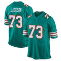 Blackjersey M.Dolphins #73 Austin Jackson Player Aqua Alternate Home Game Stitched Jerseys