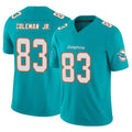 Blackjersey M.Dolphins #83 Kevin Coleman Jr. Player Aqua Limited Vapor F.U.S.E. Home Game Stitched Jerseys