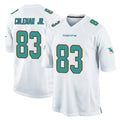 Blackjersey M.Dolphins #83 Kevin Coleman Jr. Player White Home Game Stitched Jerseys