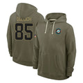 Blackjersey M.Dolphins #85 Greg Dulcich Player Olive Salute to Service Pullover Hoodies Limited Stitched Jerseys