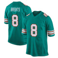 Blackjersey M.Dolphins #8 JuJu Brents Player Aqua Alternate Home Game Stitched Jerseys