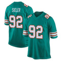 Blackjersey M.Dolphins #92 Zach Sieler Player Aqua Alternate Home Game Stitched Jerseys