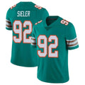 Blackjersey M.Dolphins #92 Zach Sieler Player Aqua Limited Alternate Vapor Untouchable Home Game Stitched Jerseys