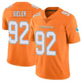 Blackjersey M.Dolphins #92 Zach Sieler Player Orange Limited Home Game Stitched Jerseys