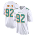 Blackjersey M.Dolphins #92 Zach Sieler Player White Fashion Home Game Stitched Jerseys