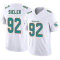 Blackjersey M.Dolphins #92 Zach Sieler Player White Limited Vapor F.U.S.E. Home Game Stitched Jerseys