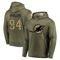 Blackjersey M.Dolphins #94 Jordan Phillips Player Olive Salute To Service Limited Stitched Jerseys