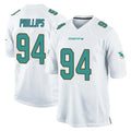 Blackjersey M.Dolphins #94 Jordan Phillips Player White Home Game Stitched Jerseys