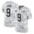 Blackjersey M.Dolphins #9 Joshua Uche Player Arctic Camo Salute To Service Limited Game Stitched Jerseys