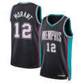 Blackjersey M.Grizzlies #12 Ja Morant Black Swingman Stitched Jerseys- Classic Edition