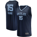 Blackjersey M.Grizzlies #15 Brandon Clarke Navy Fast Break Replica Stitched Jerseys- Icon Edition