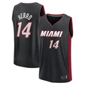 Blackjersey M.Heat #14 Tyler Herro Black Fast Break Replica Player Jerseys - Icon Edition