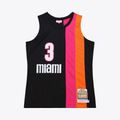 Blackjersey M.Heat #3 Dwyane Wade Mitchell & Ness Black 2005-06 Hardwood Classics Authentic Jerseys