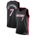 Blackjersey M.Heat #7 Giannis Antetokounmpo Black Swingman Jerseys - Icon Edition