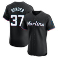 Blackjersey M.Marlins #37 Anthony Bender Player Black Vapor Home Limited Elite Stitched Jerseys