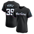 Blackjersey M.Marlins #39 Eury Perez Player Black Vapor Home Limited Elite Stitched Jerseys