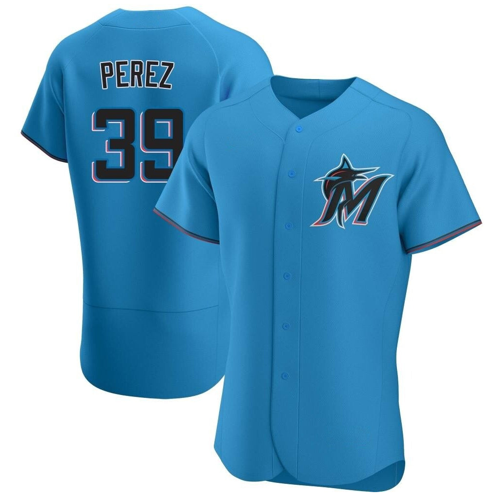 Blackjersey M.Marlins #39 Eury Perez Player Blue Home Limited Elite Stitched Jerseys