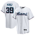 Blackjersey M.Marlins #39 Eury Perez Player White  Home Game Stitched Jerseys