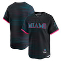 Blackjersey M.Marlins Blank Player Black City Connect Home Limited Stitched Jerseys